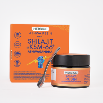 HERBIUS® ASHWA RESIN: Una Potente Miscela di Puro Shilajit Himalayano e l'Ashwagandha Più Studiata Clinicamente al Mondo (KSM-66®)