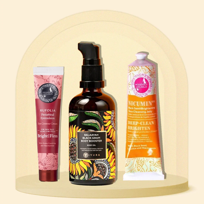 Trio Radiosità-Rivitalizzazione  - Trattamento mirato per la pelle matura con 3 delle erbe più potenti dell'Ayurveda