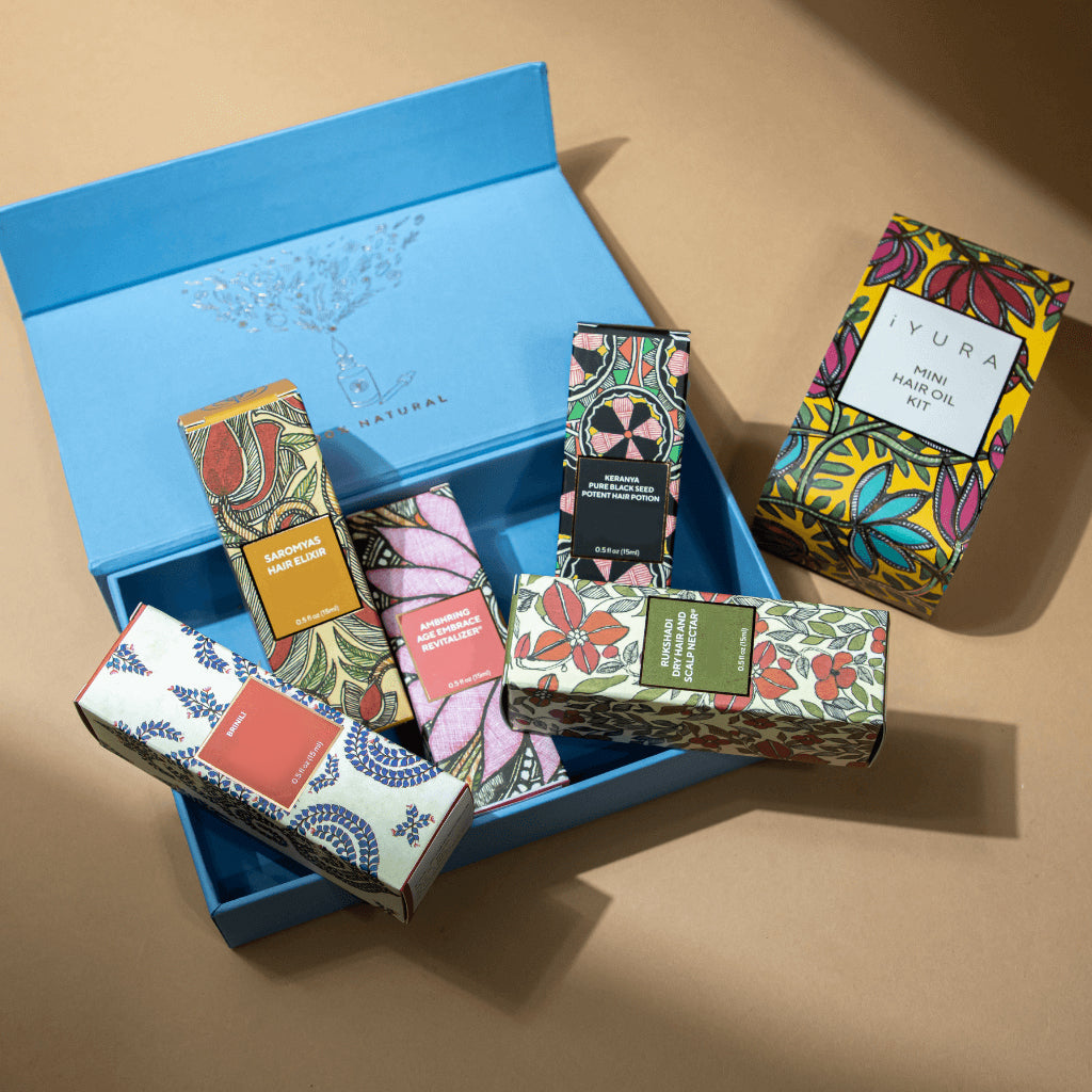 Mini Kit Oli per capelli - 5 Mini Oli Ayurvedici