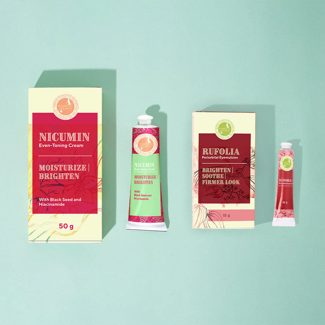 Il Glow Getter Duo: Rufolia Emulsione Oculare Peri-orbitale e Nicumin Nicumin Crema Tonificante Viso ai Semi Neri